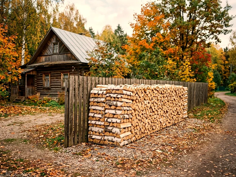 Дуб + укладка в дровник, Москва, проезд Промышленная, 42